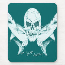 Skull Sharks by FishTs.com Mouse Pads
