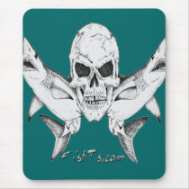Skull Sharks by FishTs.com Mouse Mat