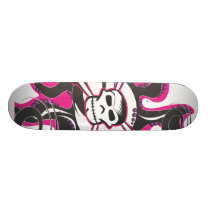 Skull Skateboard (pink and black) skateboards