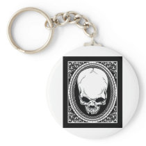Skull ~ Skeleton Skulls Gothic Black Key Chain