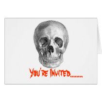 Skull Sketch perfect for Halloween party needs! Card