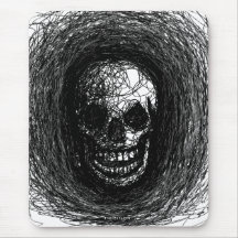 Skull Smile Scratch Mousepad