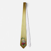 Skull Snake Roses Design Tie