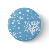 Skull Snowflakes Pin