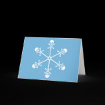 Skull Snowflakes Greeting Cards
