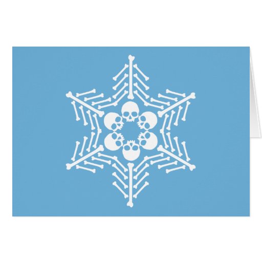 Skull Snowflakes Card Zazzle