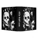 Skull Spectres B&amp;W swirl 'Your Text' binder