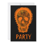 Skull Spectres Big Skull Orange 'Party' invitation