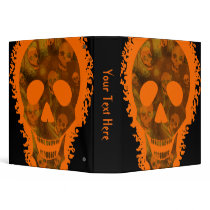 Skull Spectres Big Skull Orange 'Your Text' binder