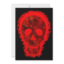 Skull Spectres Big Skull Red invitation