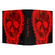 Skull Spectres Big Skull Red 'Your Text' binder