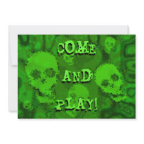 Skull Spectres 'Come and Play!' invitation