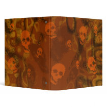 Skull Spectres Orange (small skull) binder