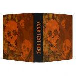Skull Spectres Orange 'Your Text' binder