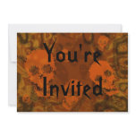 Skull Spectres Orange 'You're Invited' invitation