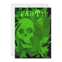 Skull Spectres 'Party' swirl invitation