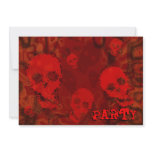 Skull Spectres Red 'Party' invitation
