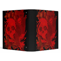 Skull Spectres Red swirl binder