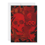 Skull Spectres Red swirl 'BOO!' invitation