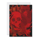 Skull Spectres Red swirl invitation