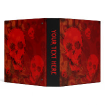 Skull Spectres Red 'Your Text' binder