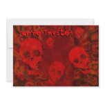 Skull Spectres Red 'You're Invited' invitation