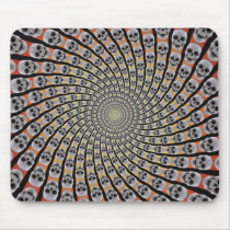 Skull Spiral: Custom Mousepad: Black Background by spiritswitchboard Skull Spiral: Custom Mousepad: Black Background
