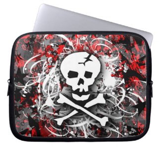 Skull Splatter Laptop Sleeve electronicsbag