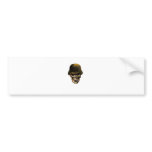 Skull Stalhelm Bumper Sticker