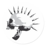 skull round stickers