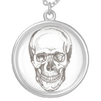 skull stipple necklaces