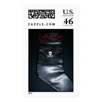 Skull Stocking Stamp by darksisters Skull Stocking Stamp