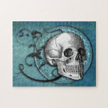 Skull & Swirls Teal Puzzle