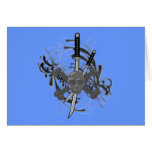 Skull Swords Greeting Cards