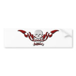 Skull tattoo bumper sticker