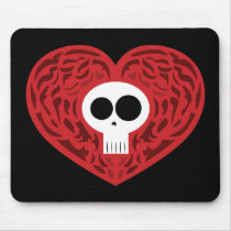 Skull Tattoo Heart Mousepad