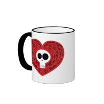 Skull Tattoo Heart Coffee Mug