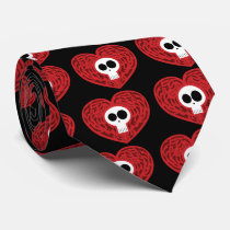 Skull Tattoo Heart ties by toxiferousdark Skull Tattoo Heart ties