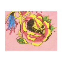 Skull tattoo Look postcards