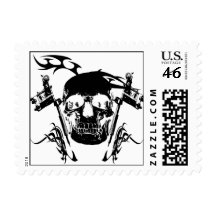Skull Tattoo Postage Stamps