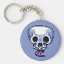 Skull Tongue Keychain