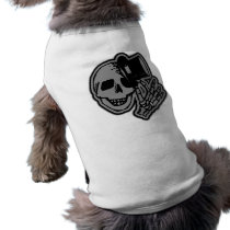 Skull Top Hat Gentleman Grey pet clothing by VoXeeD Skull Top Hat Gentleman Grey pet clothing