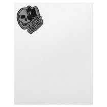 Skull Top Hat Gentleman Grey letterhead