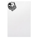 Skull Top Hat Gentleman Negative B&W Stationery Design