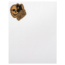 Skull Top Hat Gentleman Orange letterhead