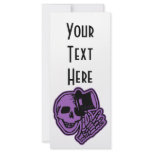 Skull Top Hat Gentleman Purple Rack Card