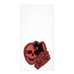 Skull Top Hat Gentleman Red Photo Greeting Card