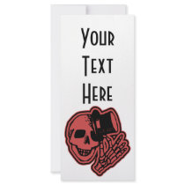 Skull Top Hat Gentleman Red rack cards by VoXeeD Skull Top Hat Gentleman Red rack cards