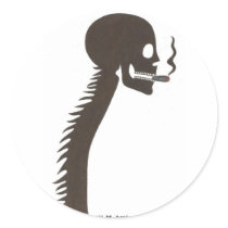 Skull & Tribal 1/2 Spine Smokin' by KLM stickers