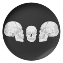 Skull Trio Party Plate
